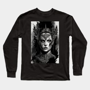 Fierce Forest Fairy Warrior Illustration Long Sleeve T-Shirt